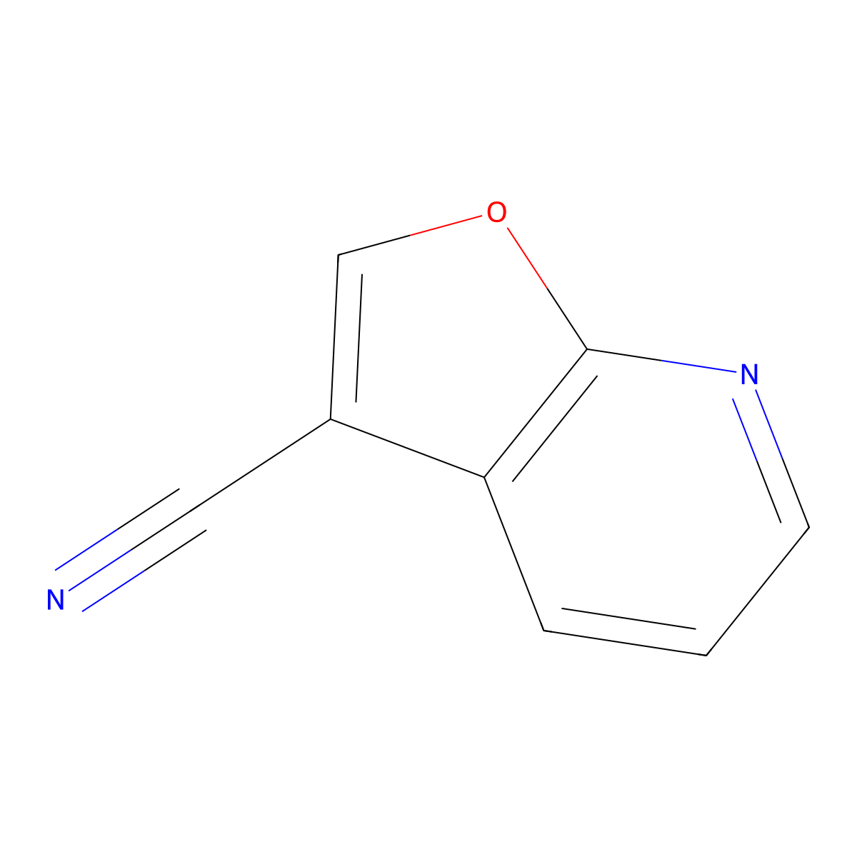 Furo[2,3-B]pyridine-3-carbonitrile molecular structure, CAS 109274-96-6
