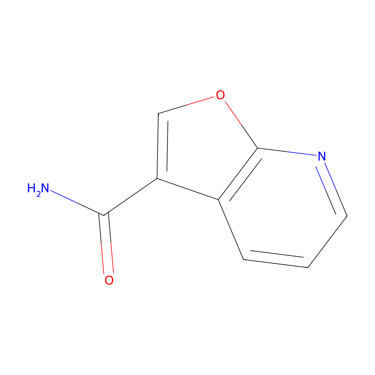 Furo[2,3-b]pyridine-3-carboxamide molecular structure, CAS 109274-98-8