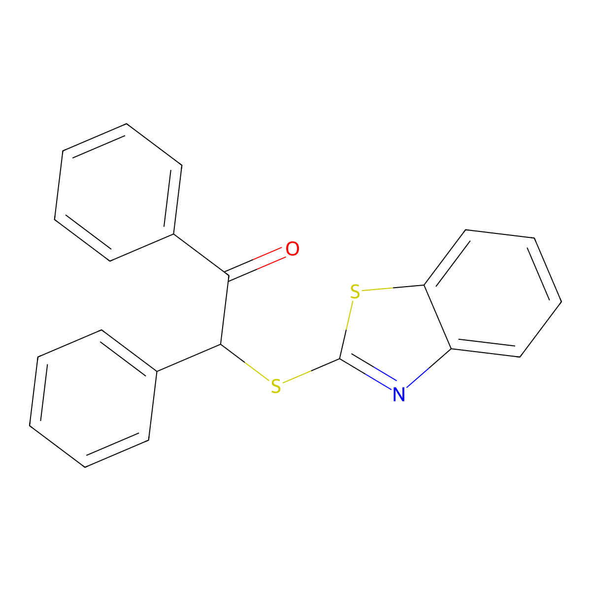 2-(1,3-Benzothiazol-2-ylsulfanyl)-1,2-diphenylethanone molecular structure, CAS 109275-18-5
