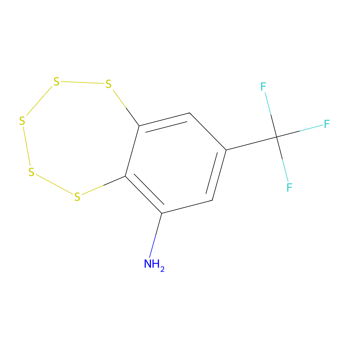 8-(Trifluoromethyl)-1,2,3,4,5-benzopentathiepin-6-amine molecular structure, CAS 1092771-94-2