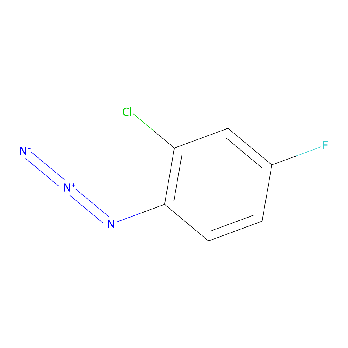 1-Azido-2-chloro-4-fluorobenzene molecular structure, CAS 1092774-33-8