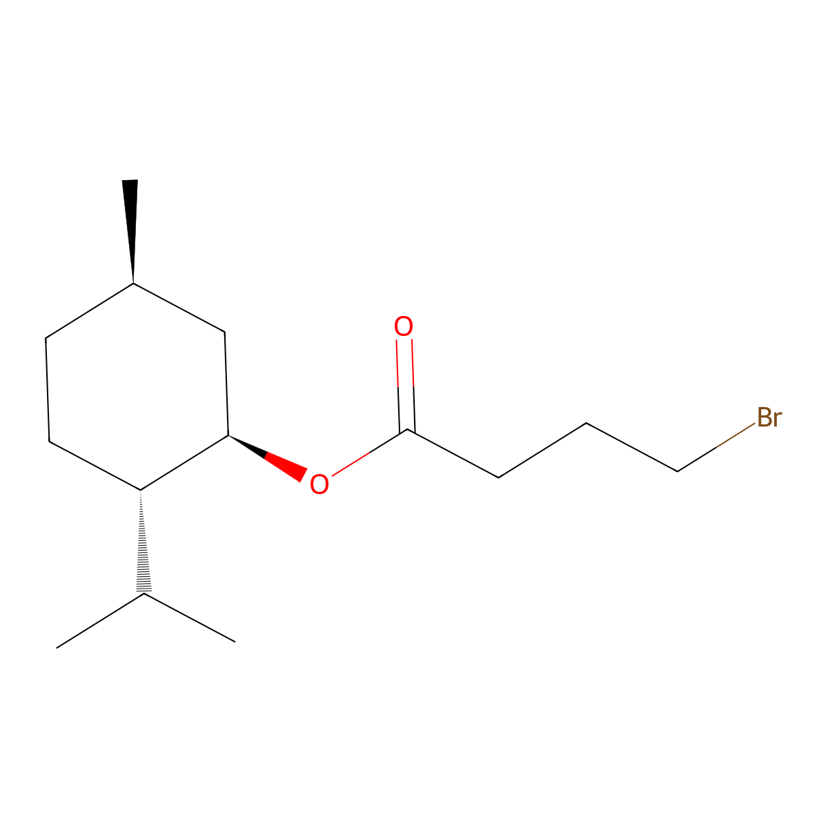 (1R,2S,5R)-2-Isopropyl-5-methylcyclohexyl 4-bromobutanoate molecular structure, CAS 1092777-14-4
