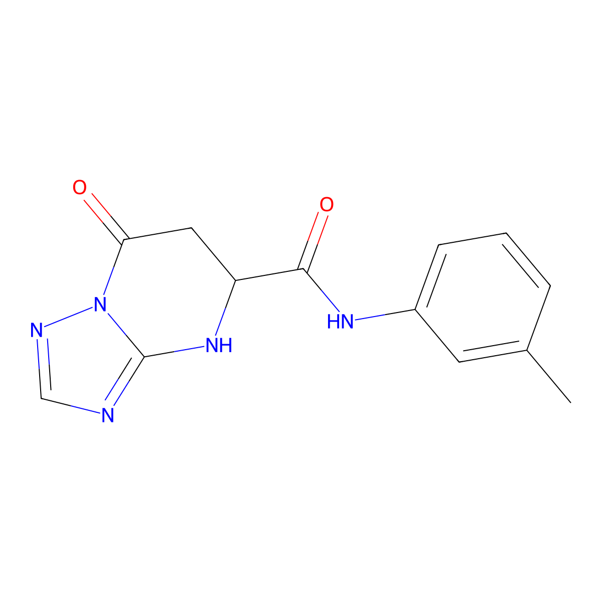 N-(3-methylphenyl)-7-oxo-4,5,6,7-tetrahydro[1,2,4]triazolo[1,5-a]pyrimidine-5-carboxamide molecular structure, CAS 1092782-42-7