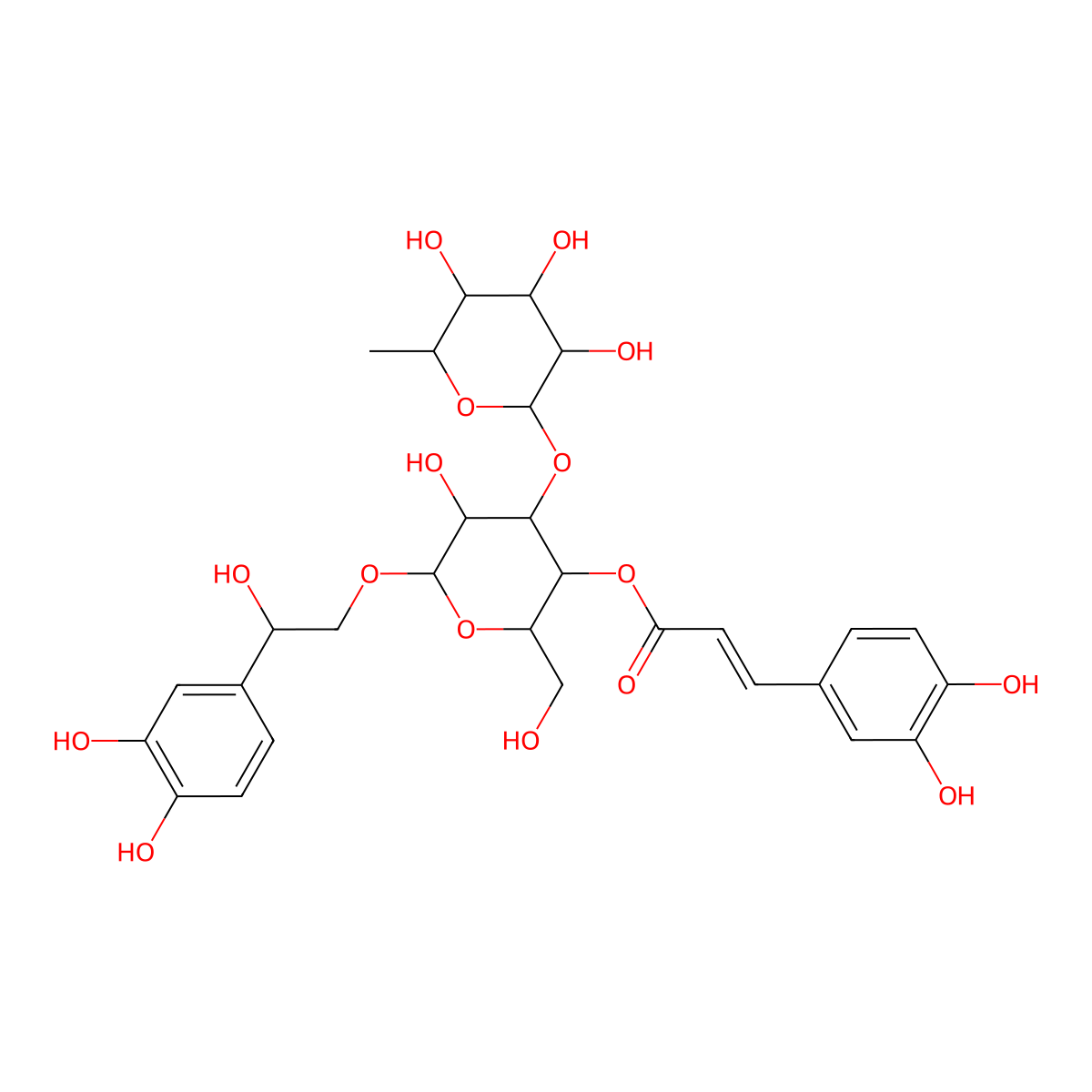 beta-OH-acteoside molecular structure, CAS 109279-13-2