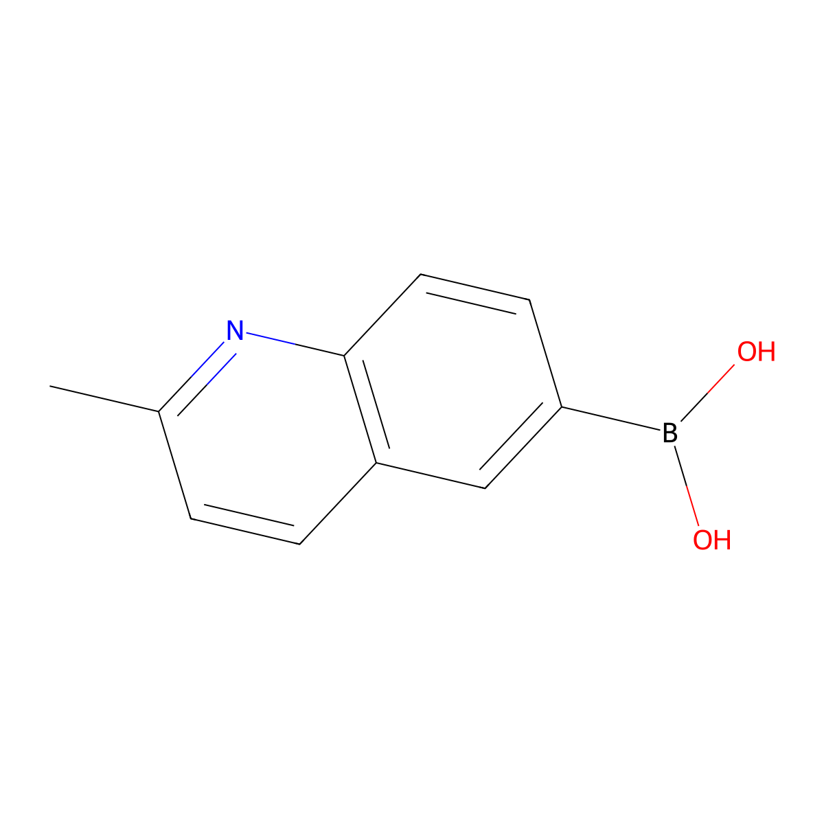 (2-Methylquinolin-6-yl)boronic acid molecular structure, CAS 1092790-20-9