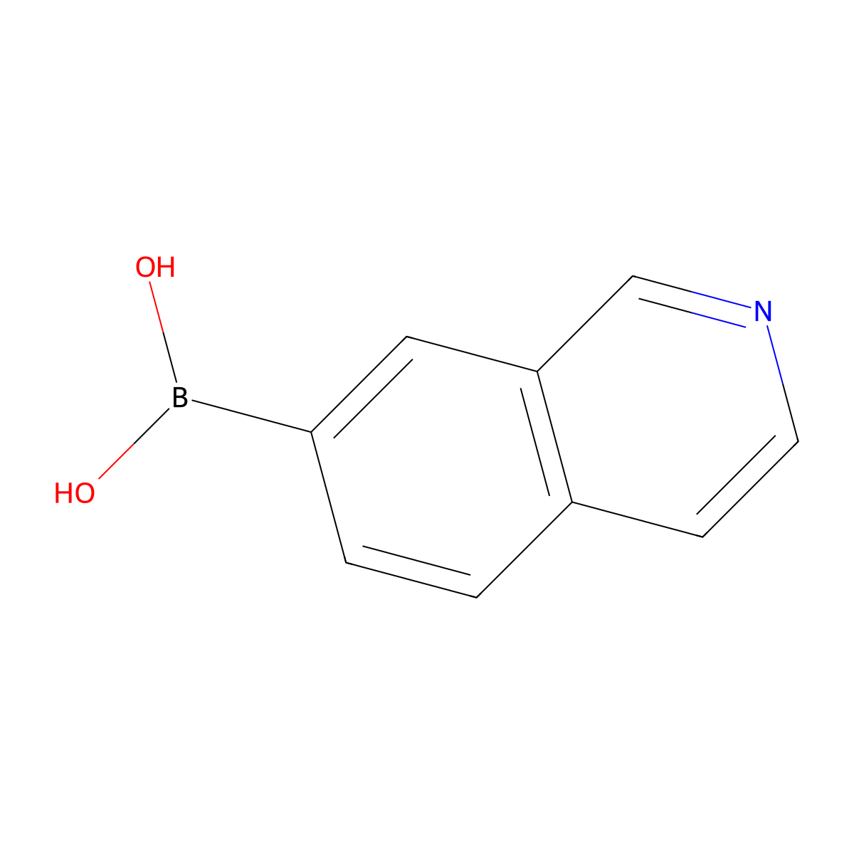 Isoquinoline-7-boronic acid molecular structure, CAS 1092790-21-0