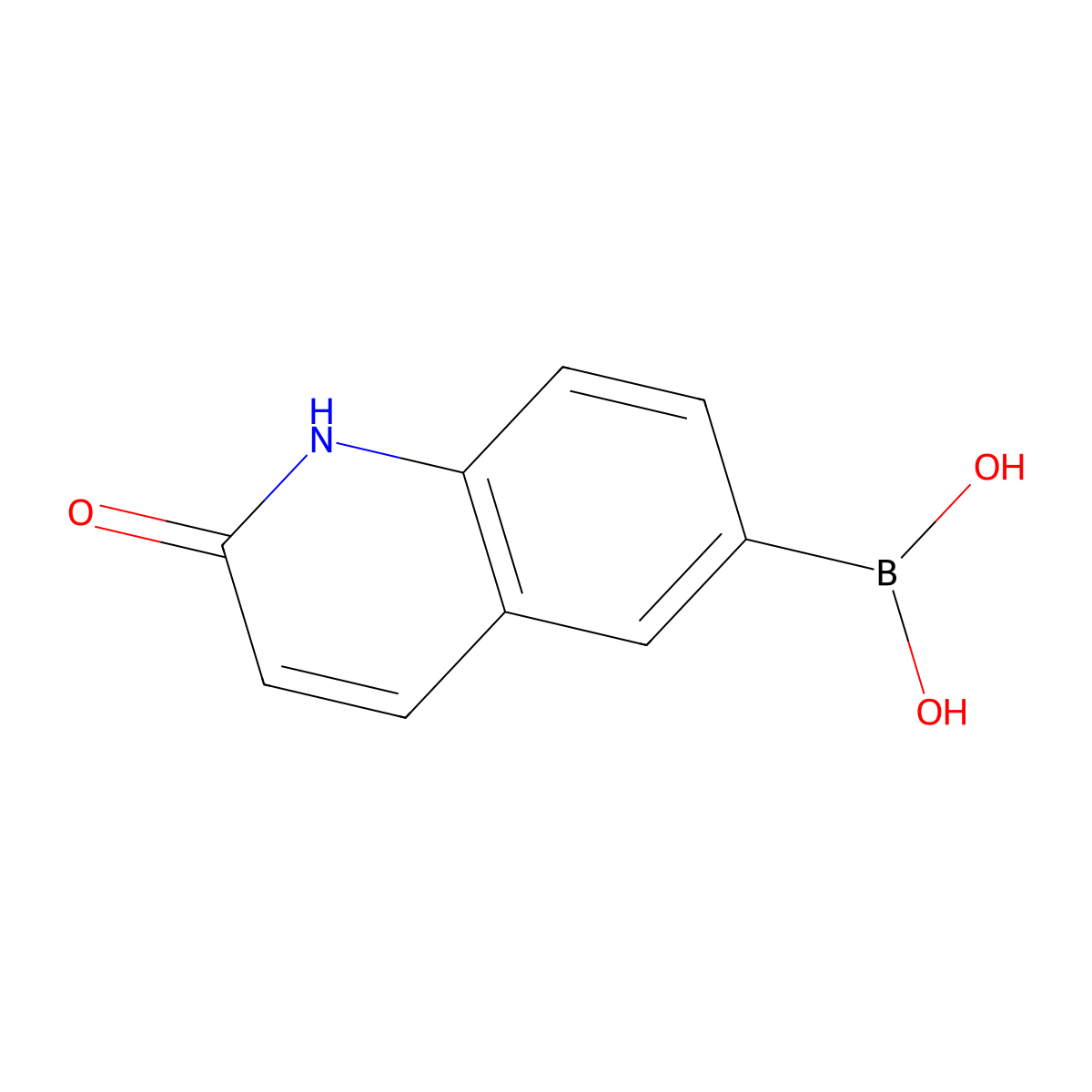 (2-Oxo-1,2-dihydroquinolin-6-yl)boronic acid molecular structure, CAS 1092790-24-3