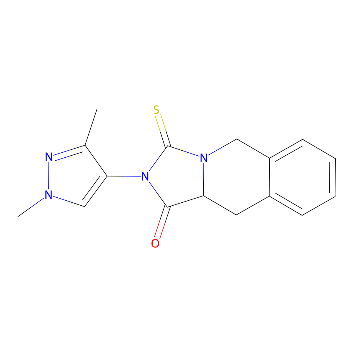 2-(1,3-dimethyl-1H-pyrazol-4-yl)-3-thioxo-2,3,10,10a-tetrahydroimidazo[1,5-b]isoquinolin-1(5H)-one molecular structure, CAS 1092791-42-8