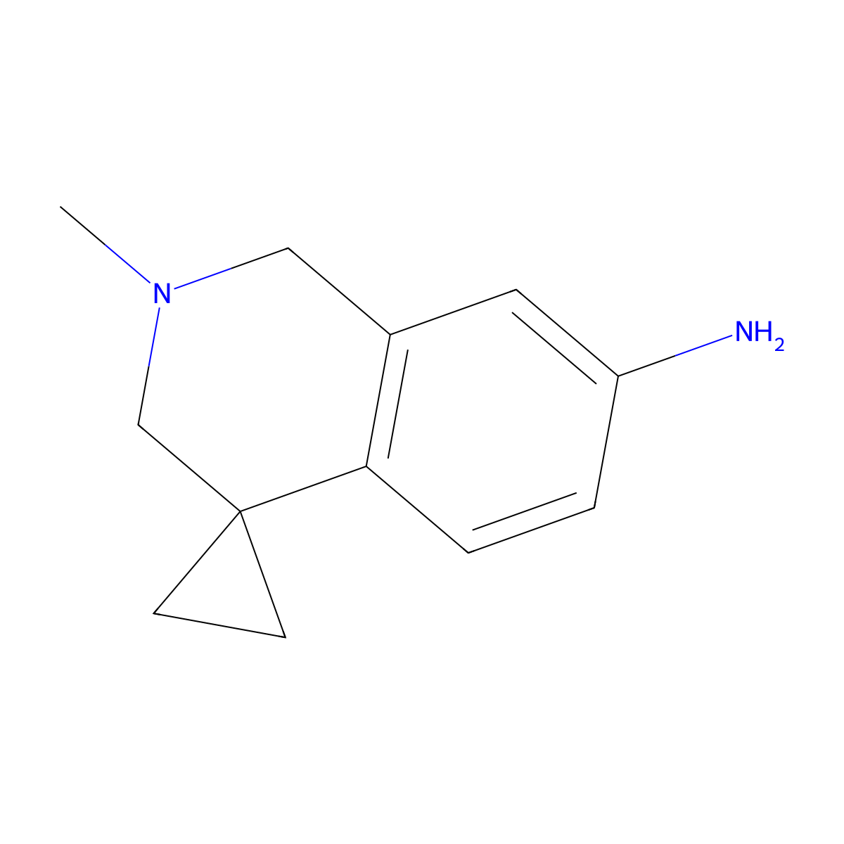 2'-Methyl-2',3'-dihydro-1'H-spiro[cyclopropane-1,4'-isoquinolin]-7'-amine molecular structure, CAS 1092794-11-0