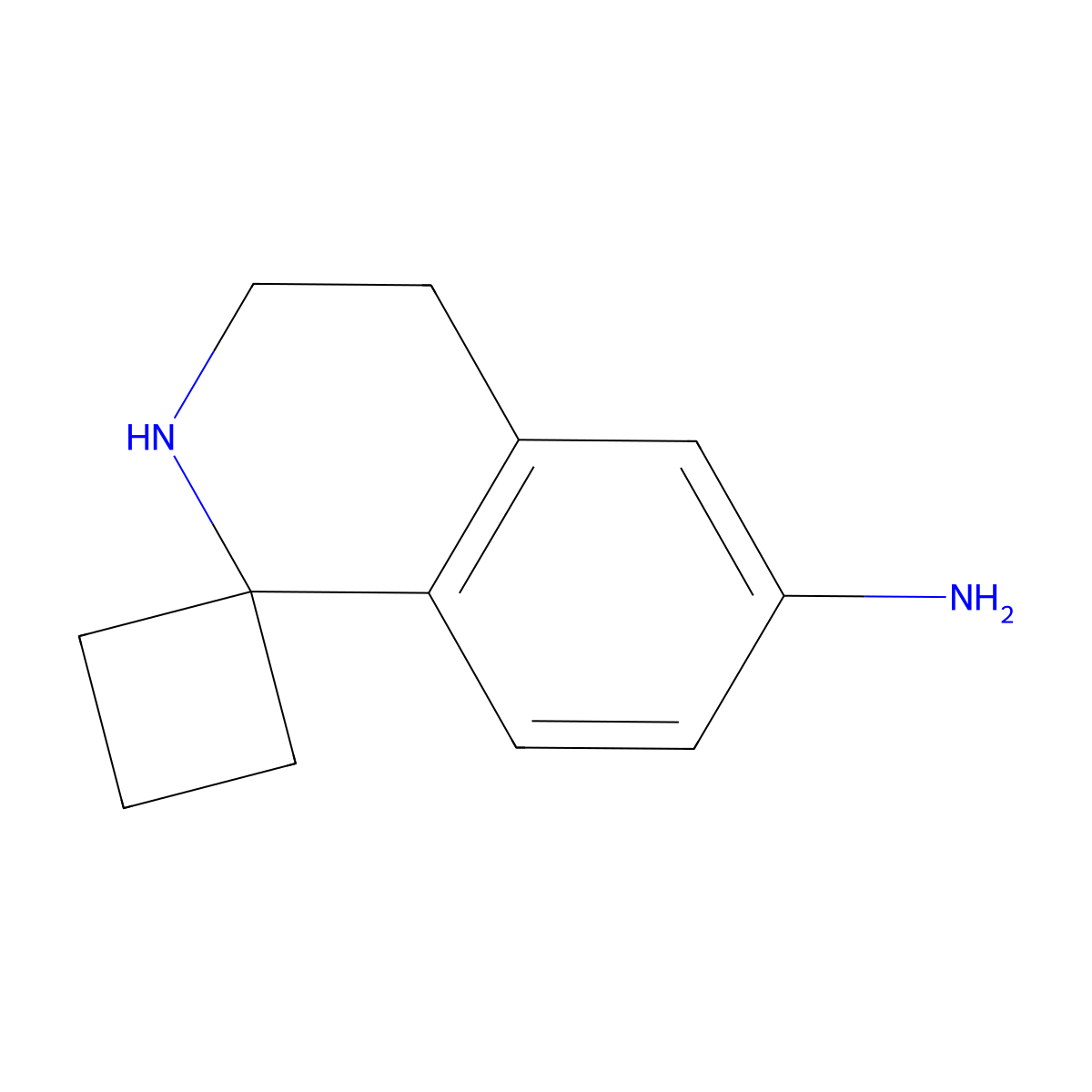3',4'-Dihydro-2'h-spiro[cyclobutane-1,1'-isoquinolin]-6'-amine molecular structure, CAS 1092794-38-1