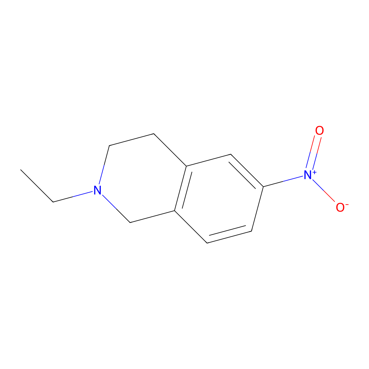 2-Ethyl-6-nitro-1,2,3,4-tetrahydroisoquinoline molecular structure, CAS 1092794-42-7