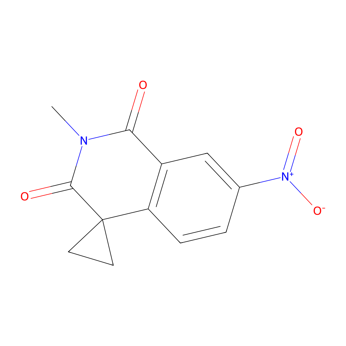 2'-Methyl-7'-nitrospiro[cyclopropane-1,4'(1'H)-isoquinoline]-1',3'(2'H)-dione molecular structure, CAS 1092795-10-2