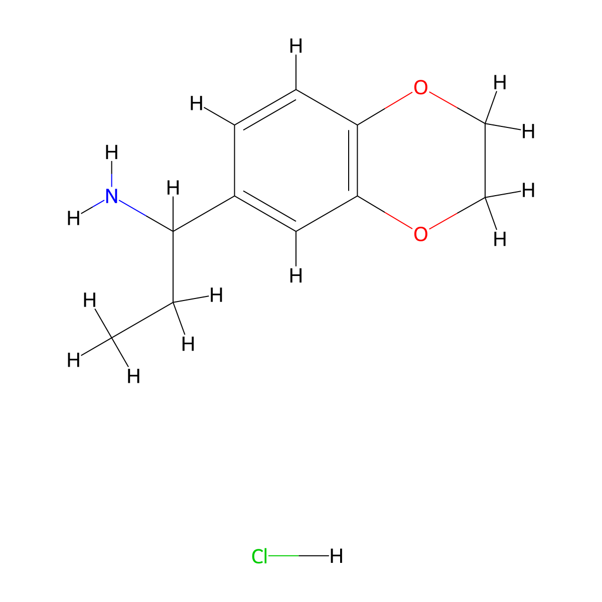 1-(2,3-Dihydro-1,4-benzodioxin-6-yl)propan-1-amine hydrochloride molecular structure, CAS 1092797-59-5