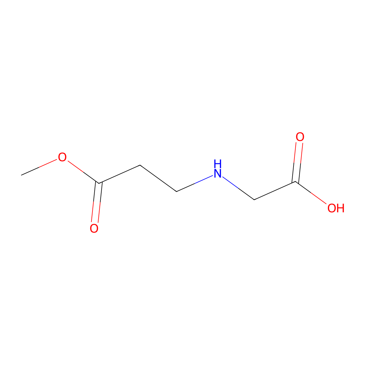 2-[(3-Methoxy-3-oxopropyl)amino]acetic acid molecular structure, CAS 1092798-12-3