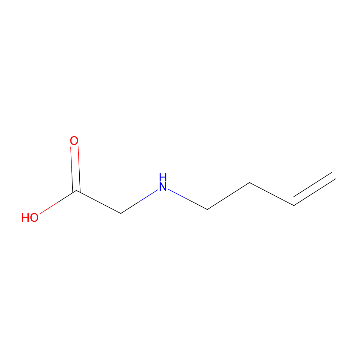 2-[(But-3-en-1-yl)amino]acetic acid molecular structure, CAS 1092798-15-6
