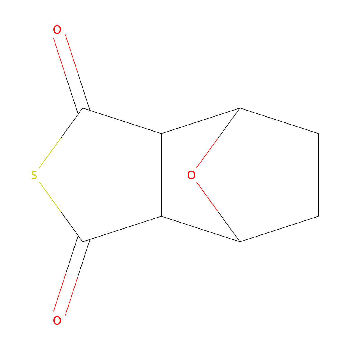 4,7-Epoxybenzo(c)thiophene-1,3-dione, hexahydro-, (3a-alpha,4-beta,7-beta,7a-alpha)- molecular structure, CAS 109282-38-4