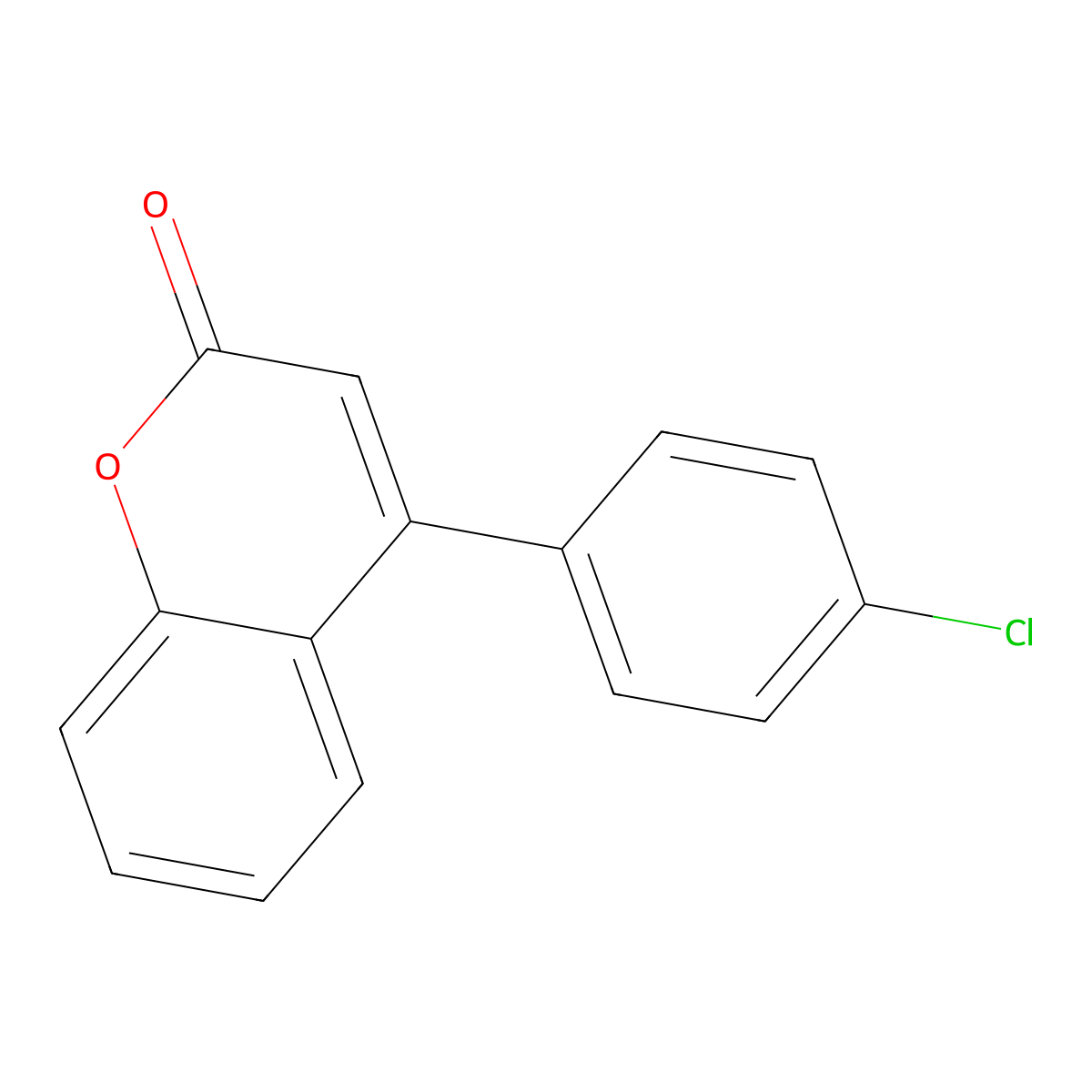 4-(4-chlorophenyl)-2H-chromen-2-one molecular structure, CAS 1092835-45-4