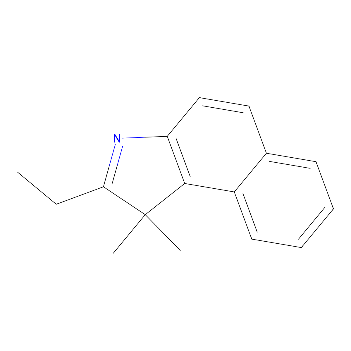2-Ethyl-1,1-dimethyl-1H-benzo[e]indole molecular structure, CAS 1092836-79-7