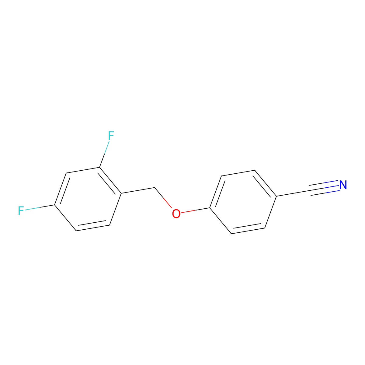 4-[(2,4-Difluorobenzyl)oxy]benzonitrile molecular structure, CAS 1092841-17-2