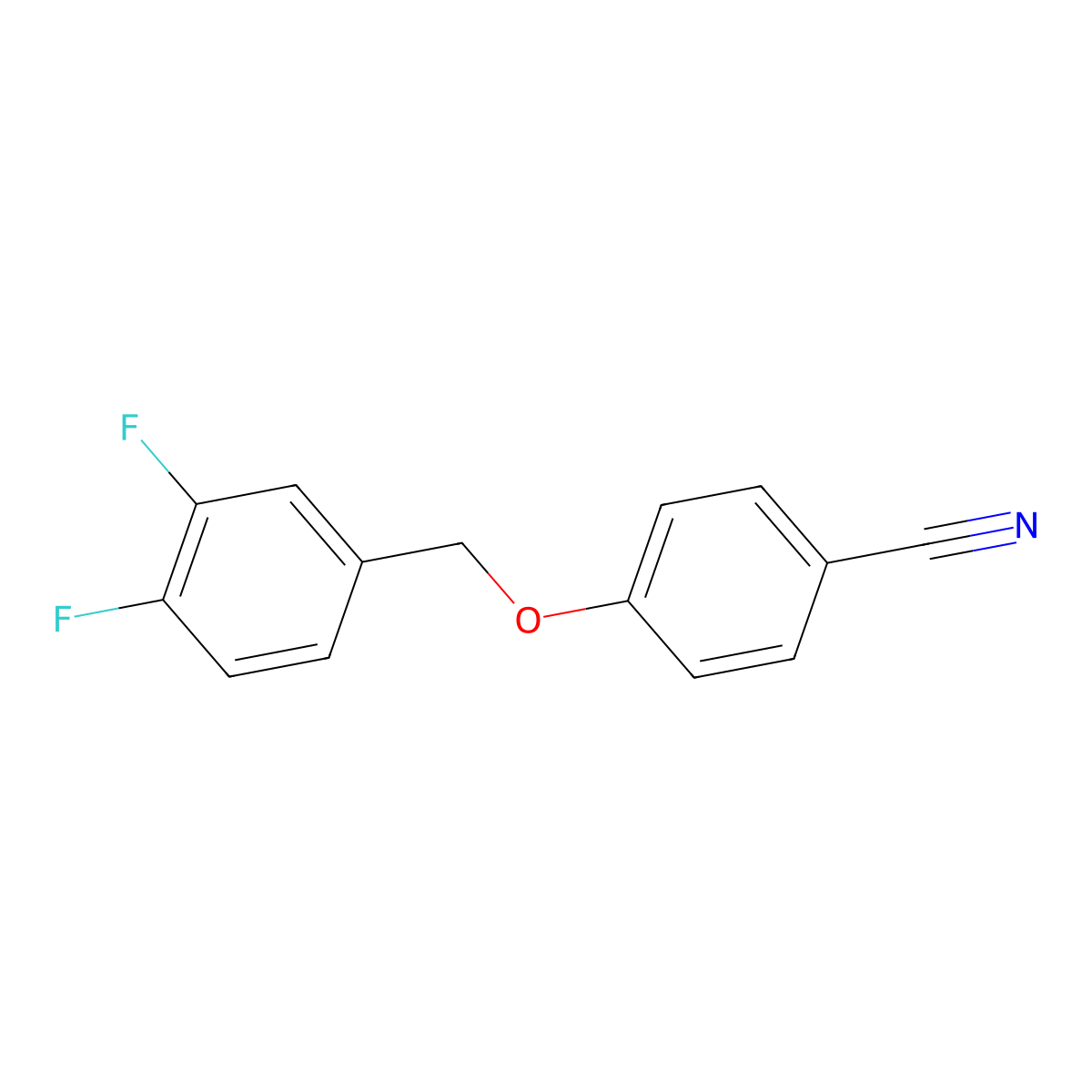 4-[(3,4-Difluorobenzyl)oxy]benzonitrile molecular structure, CAS 1092841-20-7