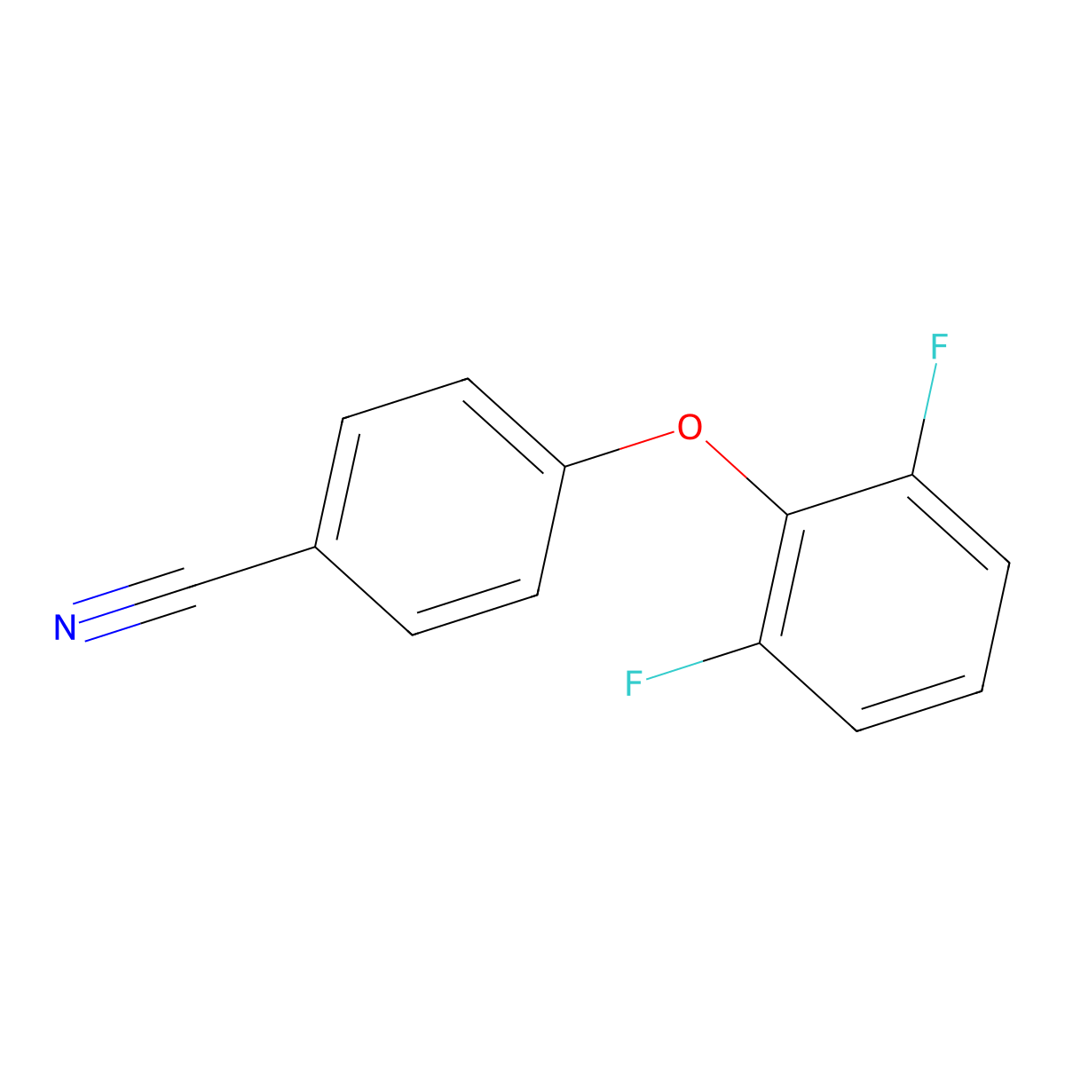 4-(2,6-Difluorophenoxy)benzonitrile molecular structure, CAS 1092841-51-4
