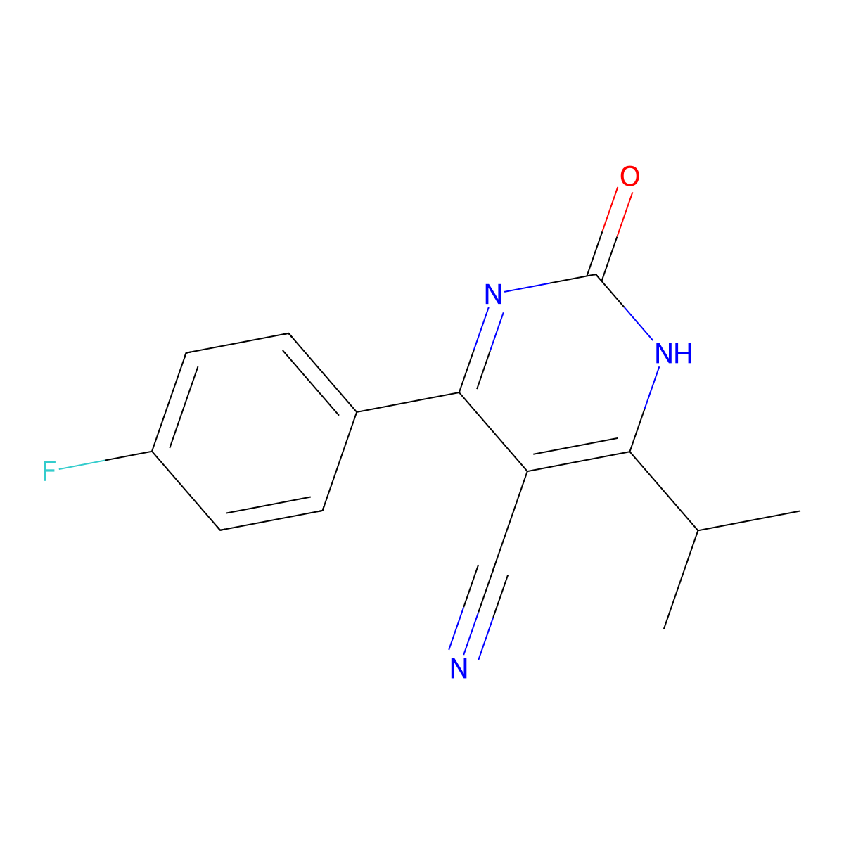 4-(4-Fluorophenyl)-2-hydroxy-6-isopropylpyrimidine-5-carbonitrile molecular structure, CAS 1092843-99-6