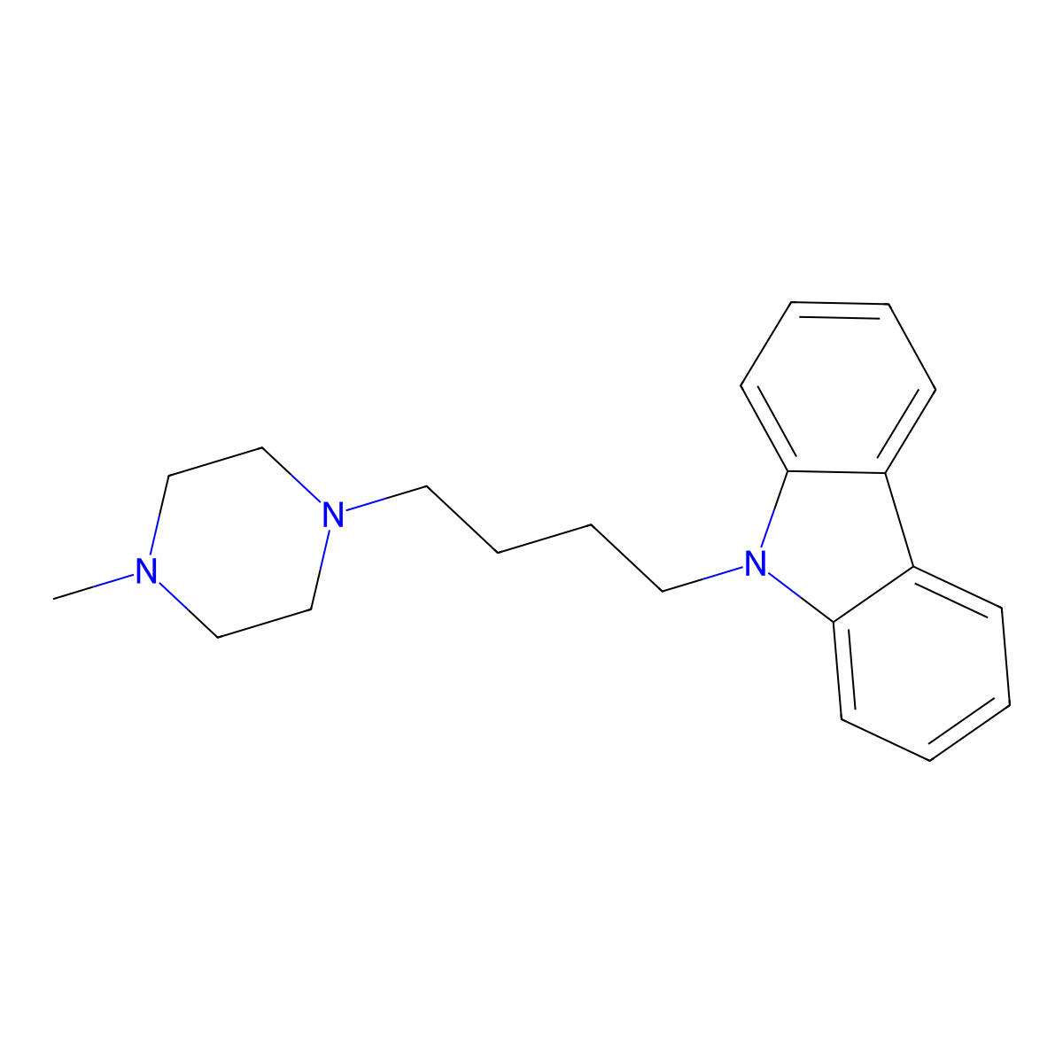 9-[4-(4-methylpiperazin-1-yl)butyl]-9H-carbazole molecular structure, CAS 1092850-70-8