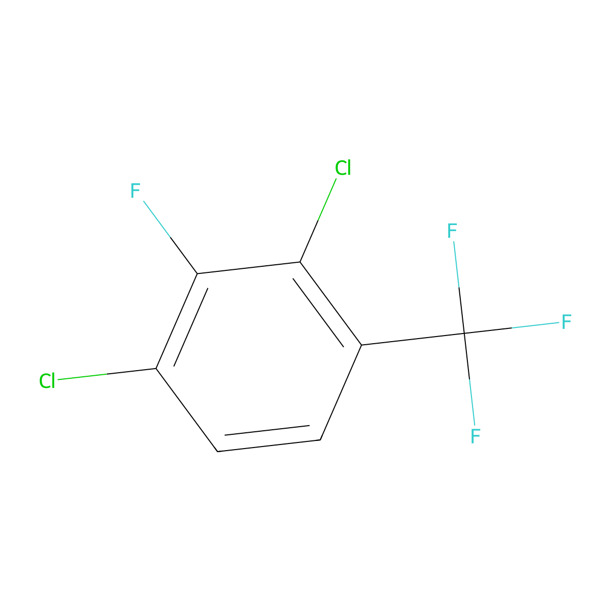 2,4-Dichloro-3-fluorobenzotrifluoride molecular structure, CAS 109292-70-8