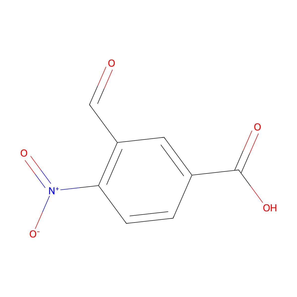 3-Formyl-4-nitrobenzoic acid molecular structure, CAS 1092931-93-5