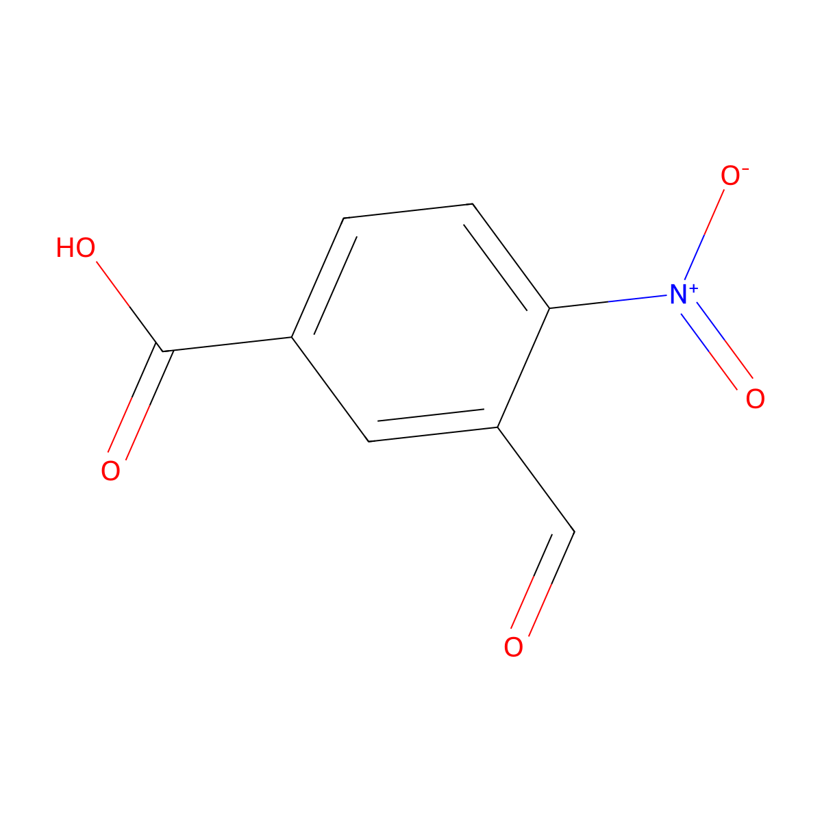 3-Formyl-4-nitrobenzoic acid molecular structure, CAS 1092931-93-5