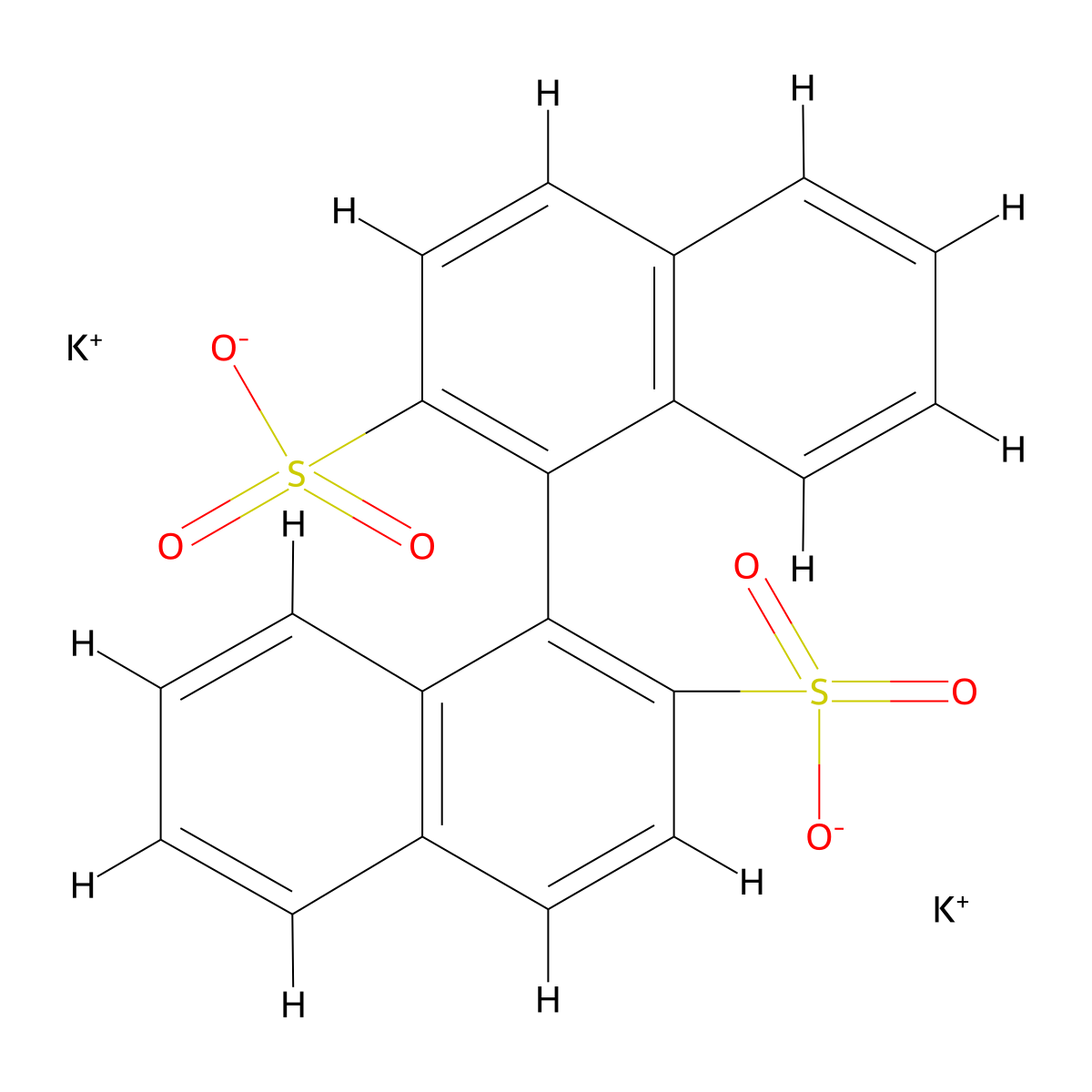 Dipotassium (R)-1,1'-Binaphthyl-2,2'-disulfonate molecular structure, CAS 1092934-19-4