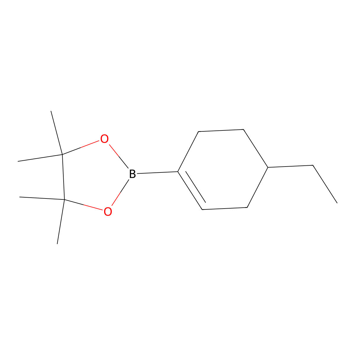 2-(4-Ethylcyclohex-1-en-1-yl)-4,4,5,5-tetramethyl-1,3,2-dioxaborolane molecular structure, CAS 1092938-90-3