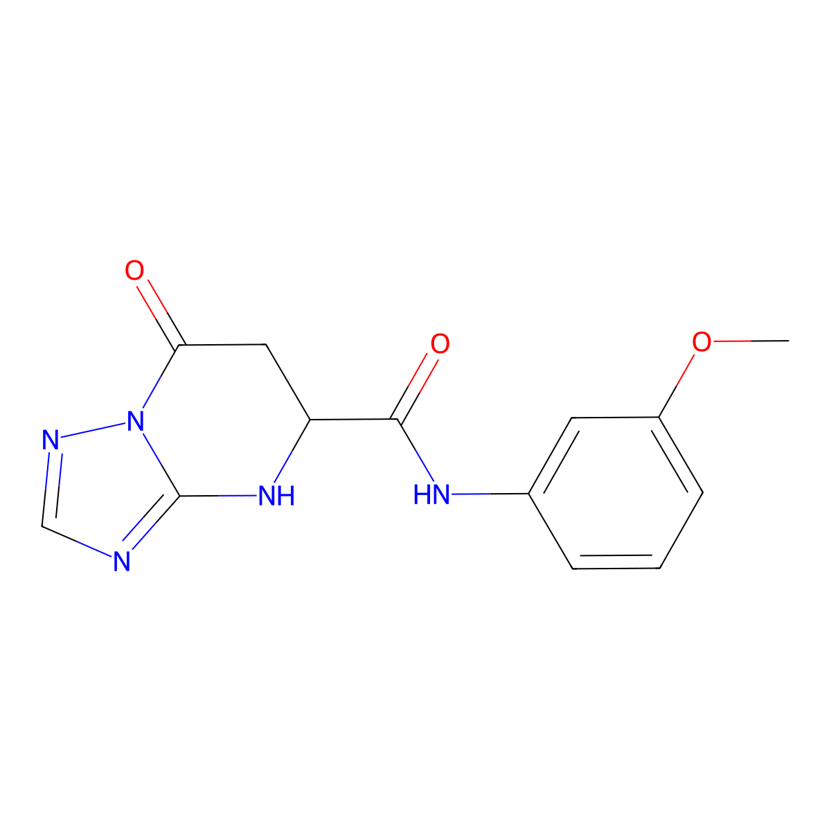 N-(3-methoxyphenyl)-7-oxo-4,5,6,7-tetrahydro[1,2,4]triazolo[1,5-a]pyrimidine-5-carboxamide molecular structure, CAS 1092943-87-7