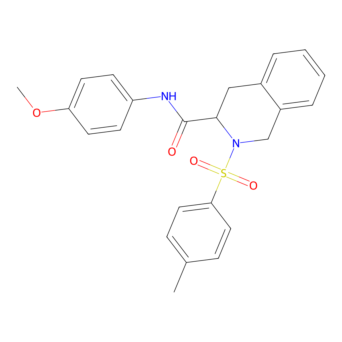 N-(4-methoxyphenyl)-2-[(4-methylphenyl)sulfonyl]-1,2,3,4-tetrahydroisoquinoline-3-carboxamide molecular structure, CAS 1092943-88-8