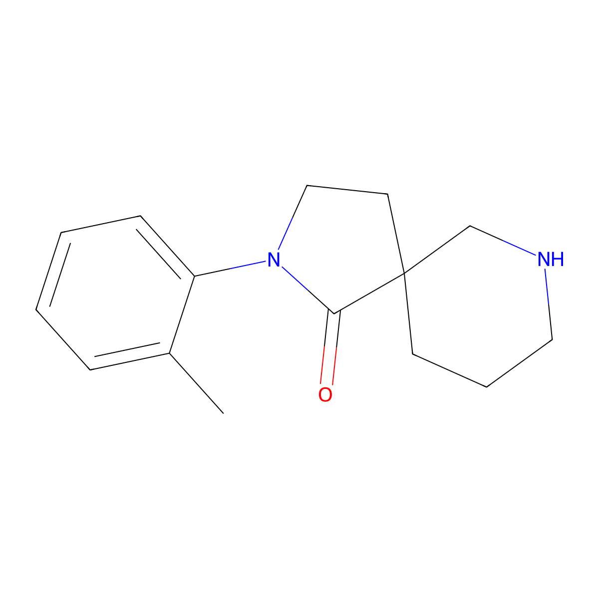 2-o-Tolyl-2,7-diazaspiro[4.5]decan-1-one molecular structure, CAS 1092953-86-0
