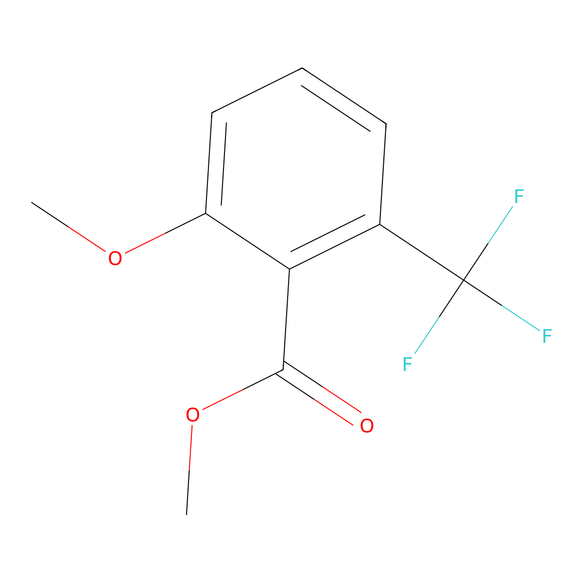 Methyl 2-methoxy-6-(trifluoromethyl)benzoate molecular structure, CAS 109296-87-9