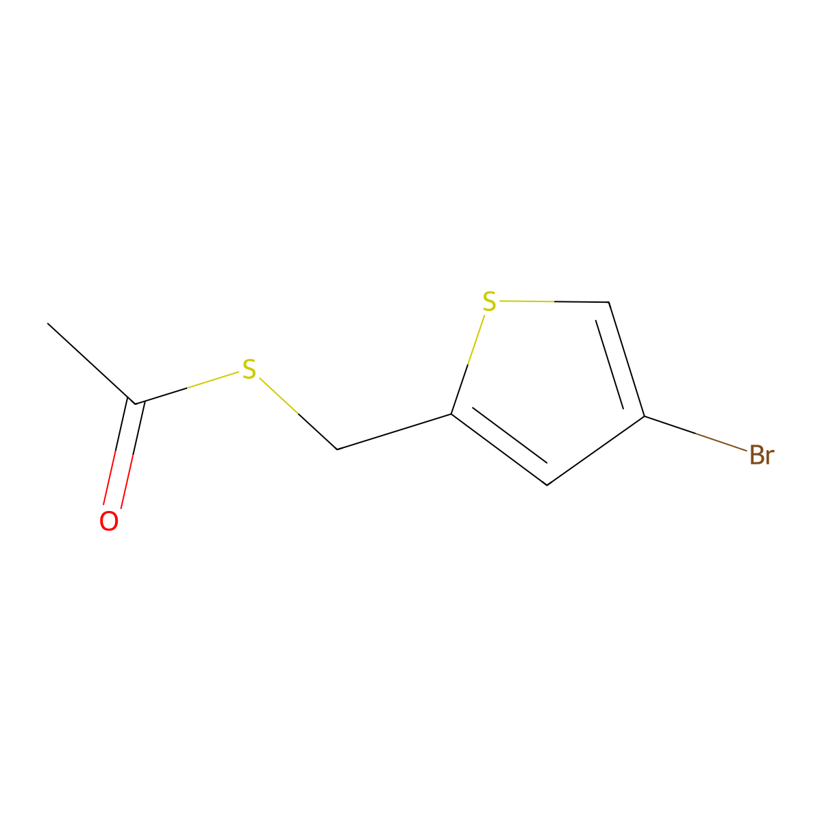2-(Acetylthiomethyl)-4-bromothiophene molecular structure, CAS 1092960-96-7
