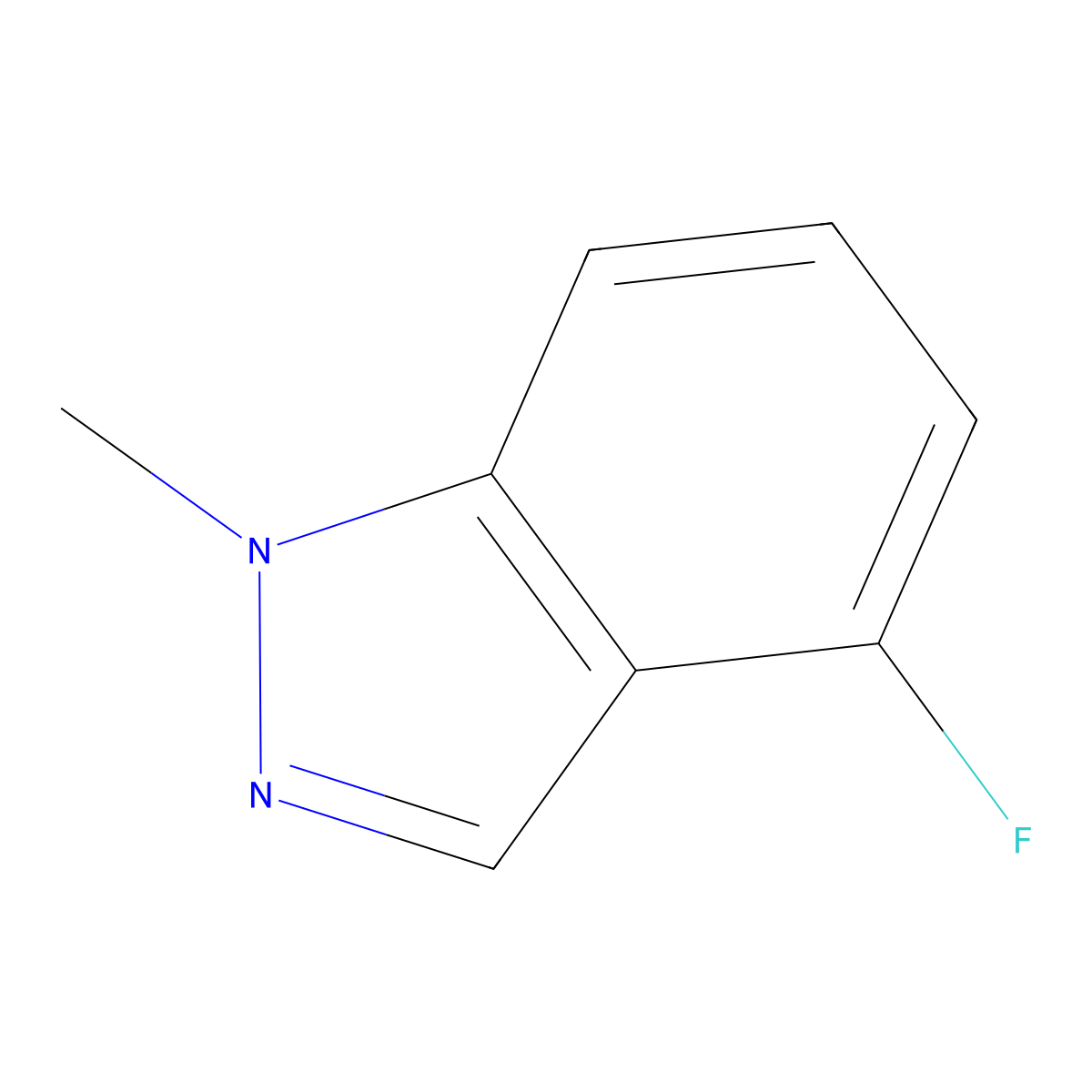 4-Fluoro-1-methyl-1H-indazole molecular structure, CAS 1092961-07-3