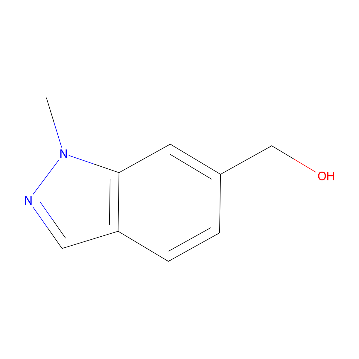 (1-Methyl-1H-indazol-6-yl)methanol molecular structure, CAS 1092961-10-8