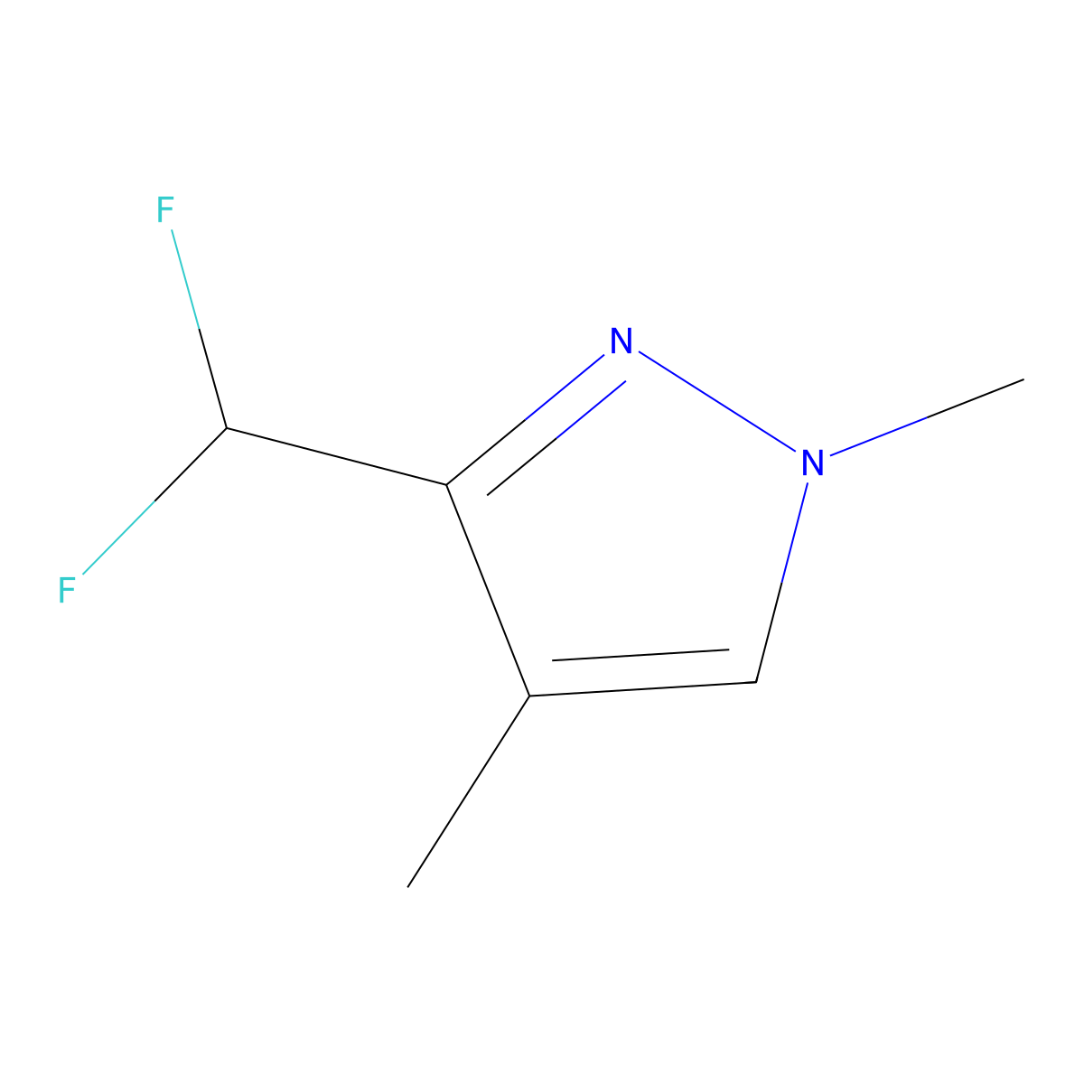 3-Difluoromethyl-1,4-dimethylpyrazole molecular structure, CAS 1092961-37-9