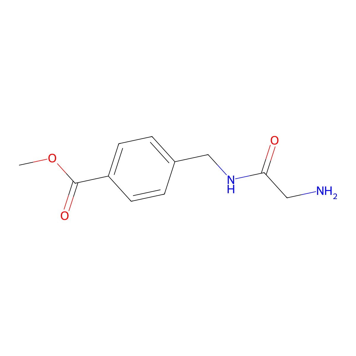 Methyl 4-((2-aminoacetamido)methyl)benzoate molecular structure, CAS 1092973-47-1