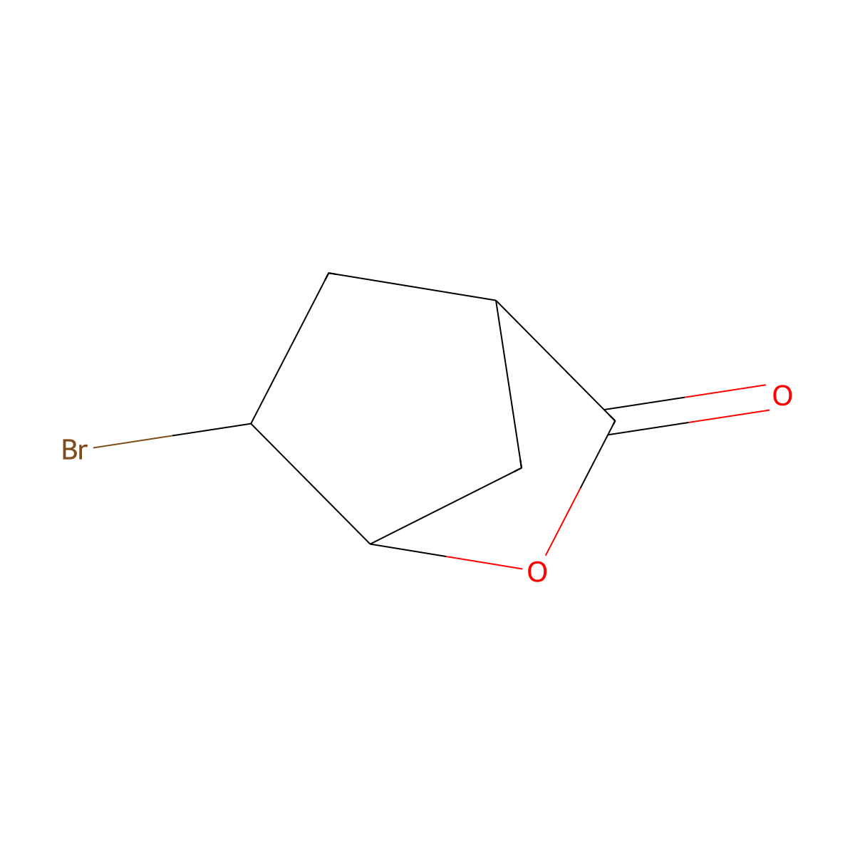 6-Bromo-2-oxabicyclo[2.2.1]heptan-3-one molecular structure, CAS 1092973-97-1