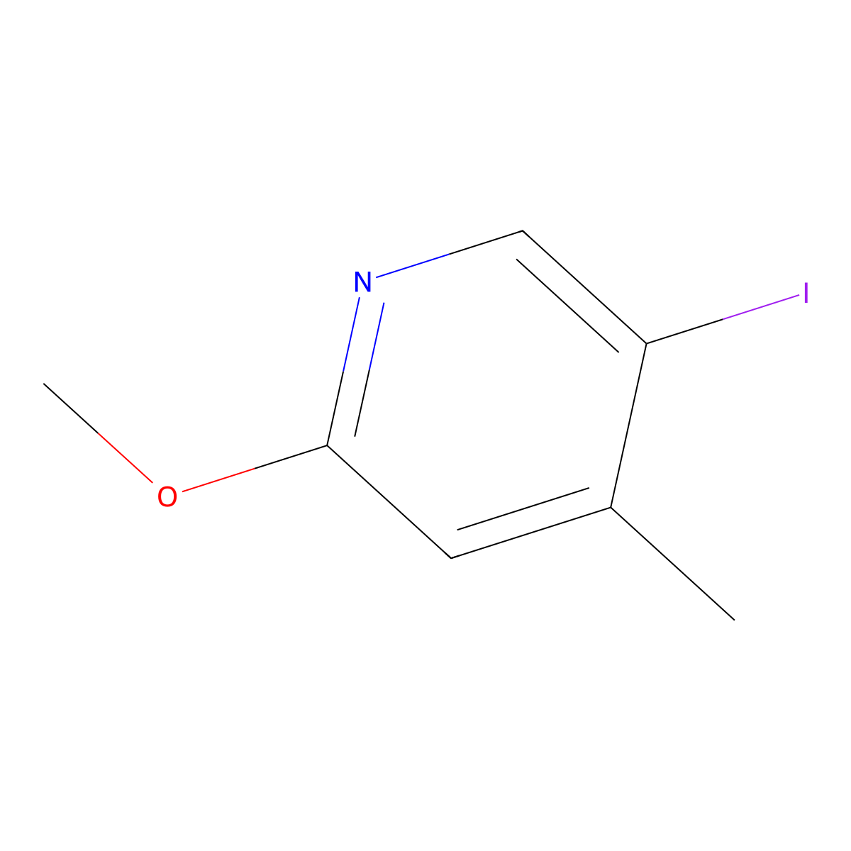 5-Iodo-2-methoxy-4-methylpyridine molecular structure, CAS 1092978-69-2
