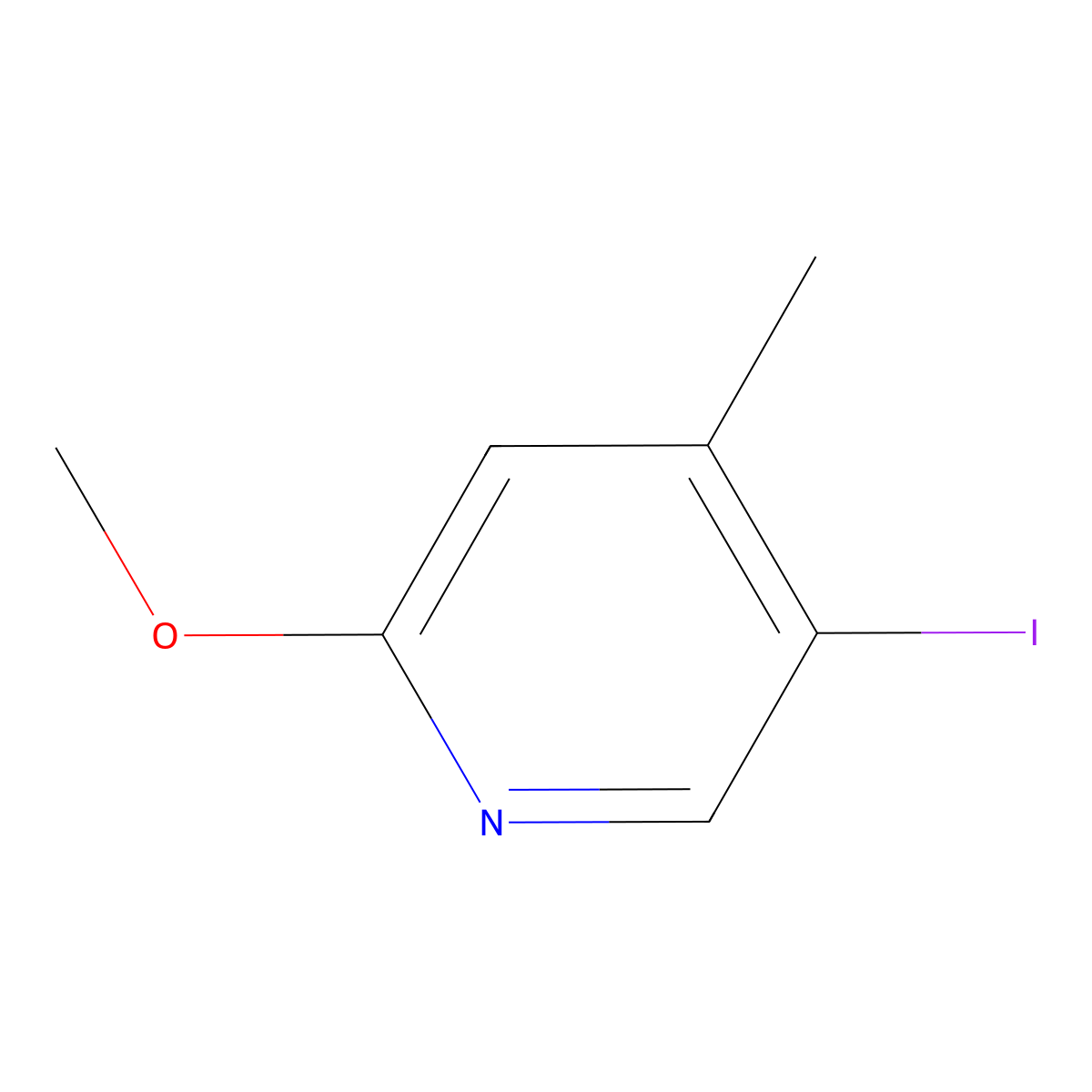 5-Iodo-2-methoxy-4-methylpyridine molecular structure, CAS 1092978-69-2