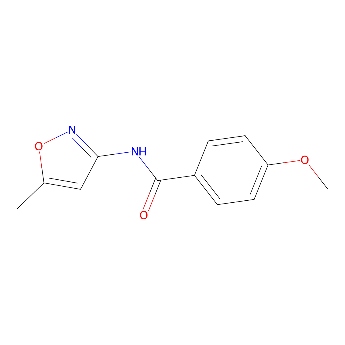 4-methoxy-N-(5-methyl-3-isoxazolyl)benzamide molecular structure, CAS 109300-31-4