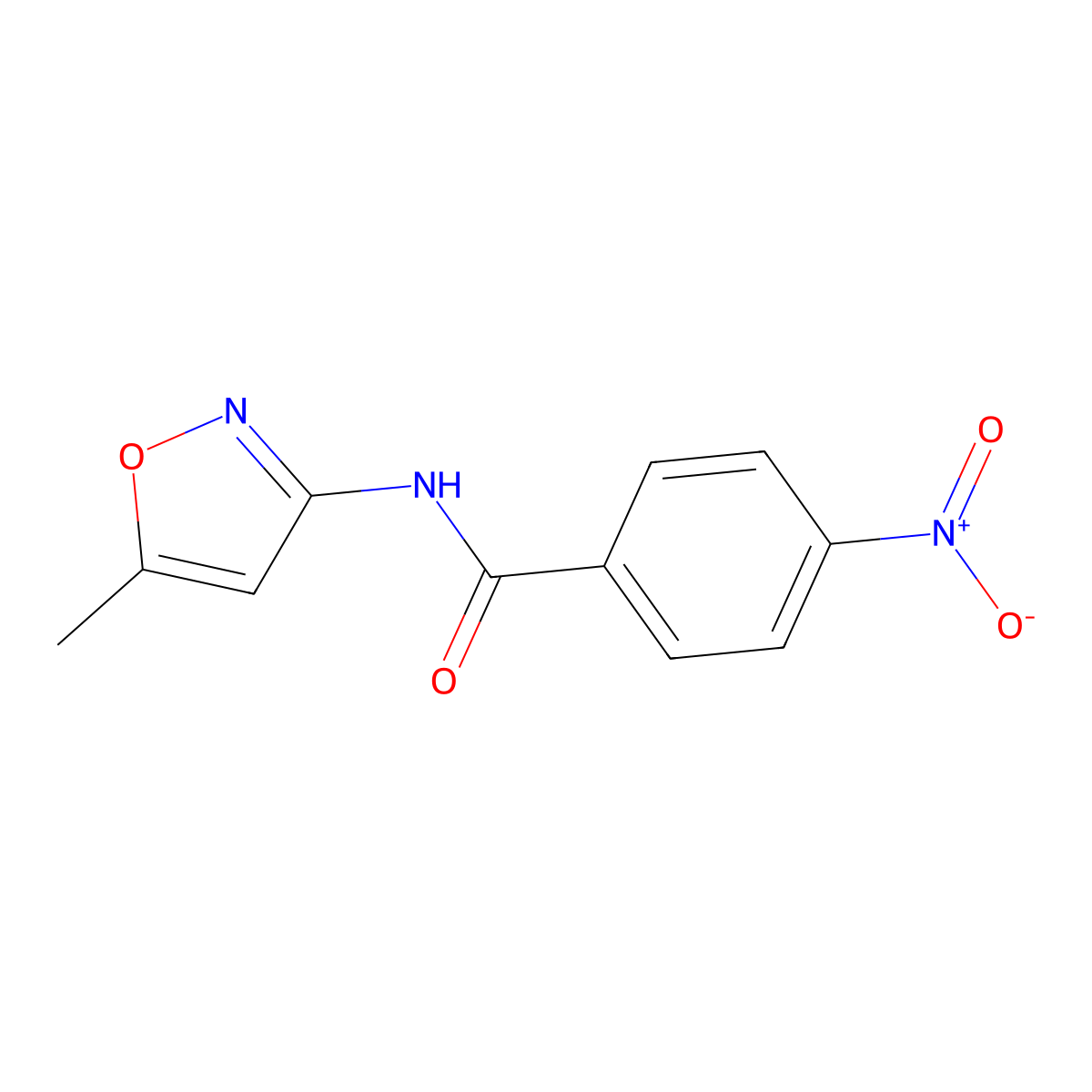 N-(5-Methyl-3-isoxazolyl)-4-nitrobenzamide molecular structure, CAS 109300-32-5