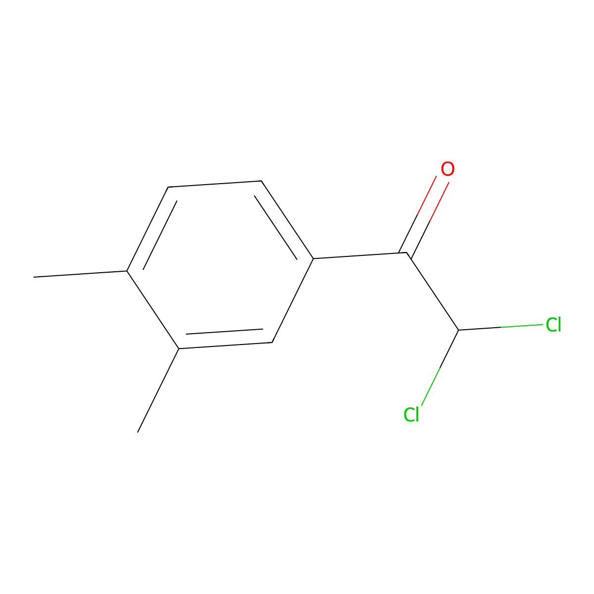 2,2-Dichloro-1-(3,4-dimethylphenyl)ethan-1-one molecular structure, CAS 109300-45-0