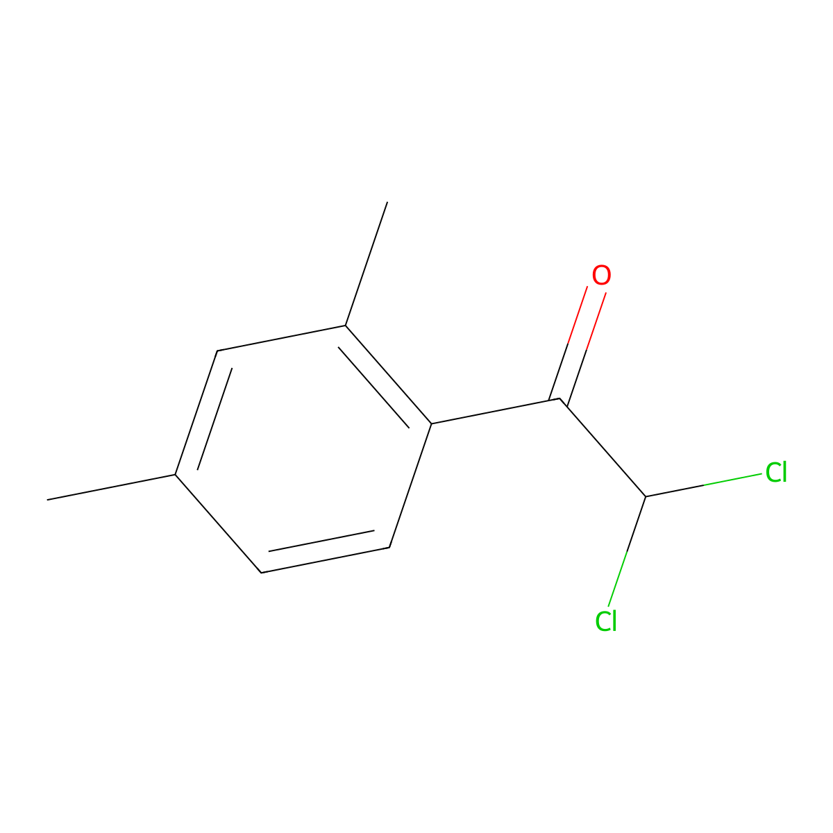 2,2-Dichloro-1-(2,4-dimethylphenyl)ethan-1-one molecular structure, CAS 109300-46-1
