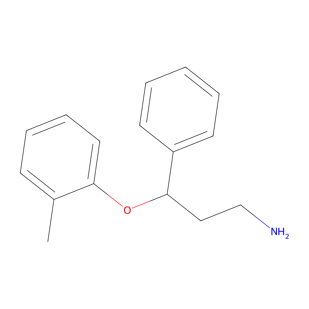 3-(2-Methylphenoxy)-3-phenylpropan-1-amine molecular structure, CAS 109306-10-7