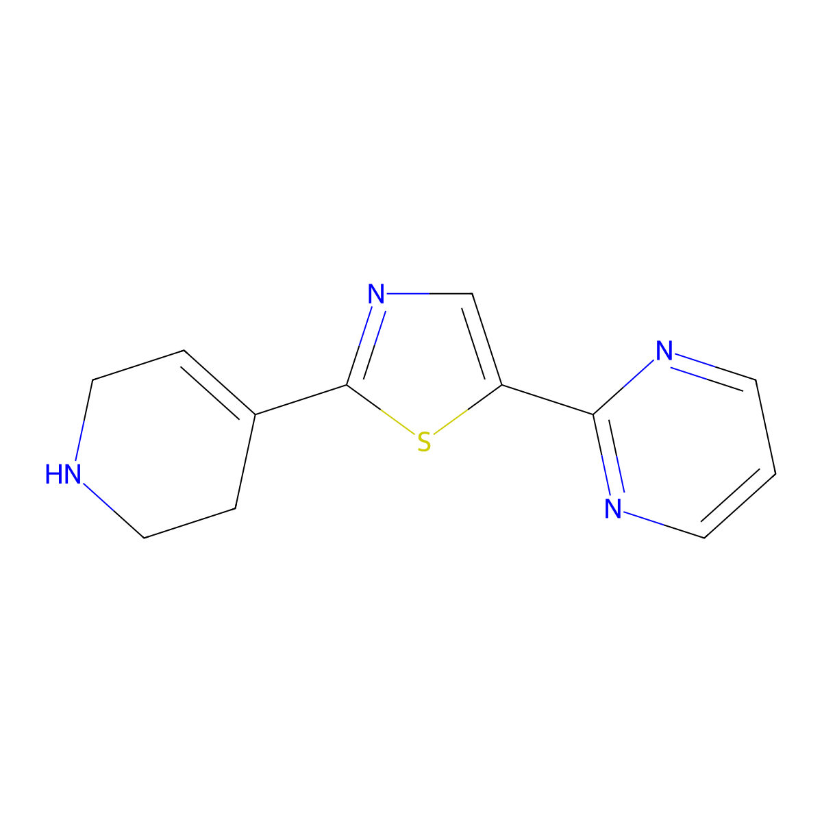2-[2-(1,2,3,6-Tetrahydro-4-pyridinyl)-5-thiazolyl]pyrimidine molecular structure, CAS 1093064-40-4